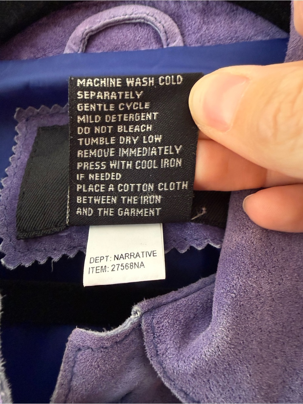 Purple Suede Button-Front Jacket - Picture 6 of 6